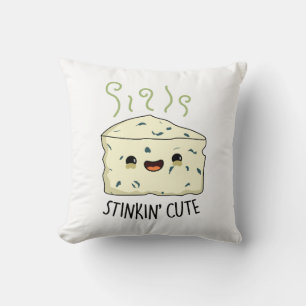 Coussin Stinkin Cute Funky Cheese Pun
