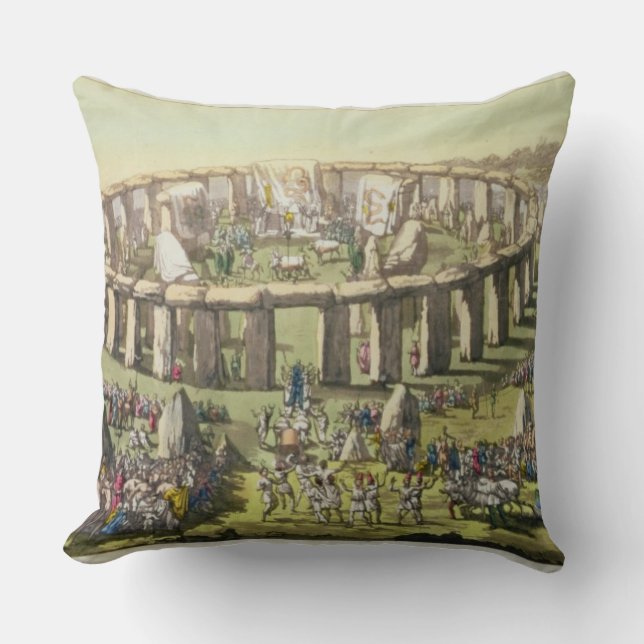 Coussin Stonehenge, ou un temple circulaire des druides, (Recto)