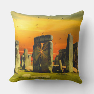Coussin Stonehenge surréaliste
