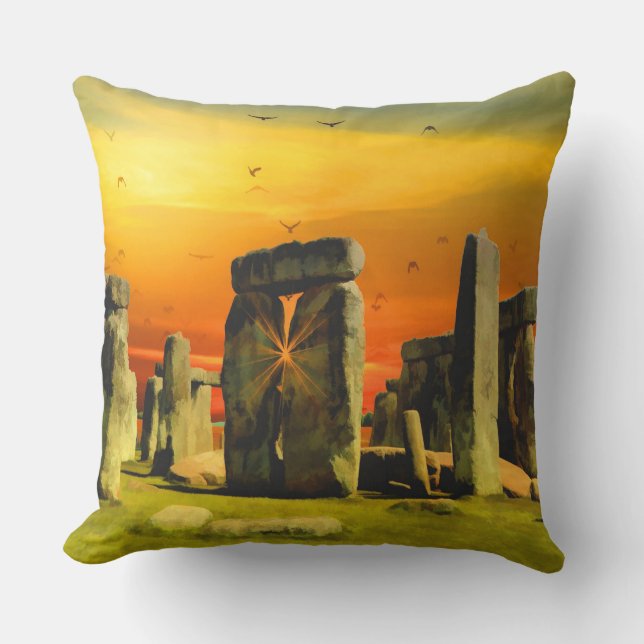 Coussin Stonehenge surréaliste (Recto)