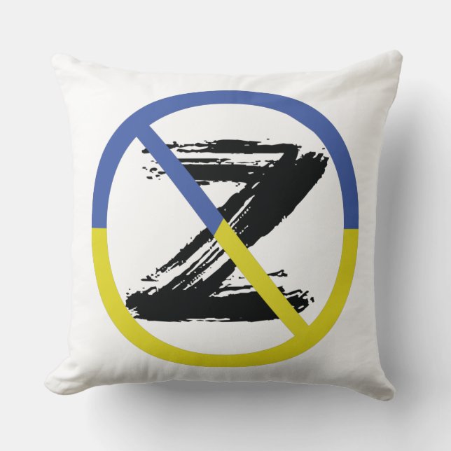 Coussin Stop war in Ukraine Throw Pillow (Recto)