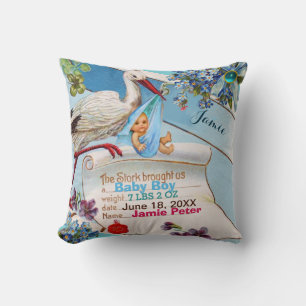 Coussin STORK, BÉBÉ ET SHAMROCK Floral Boy Statistiques bé