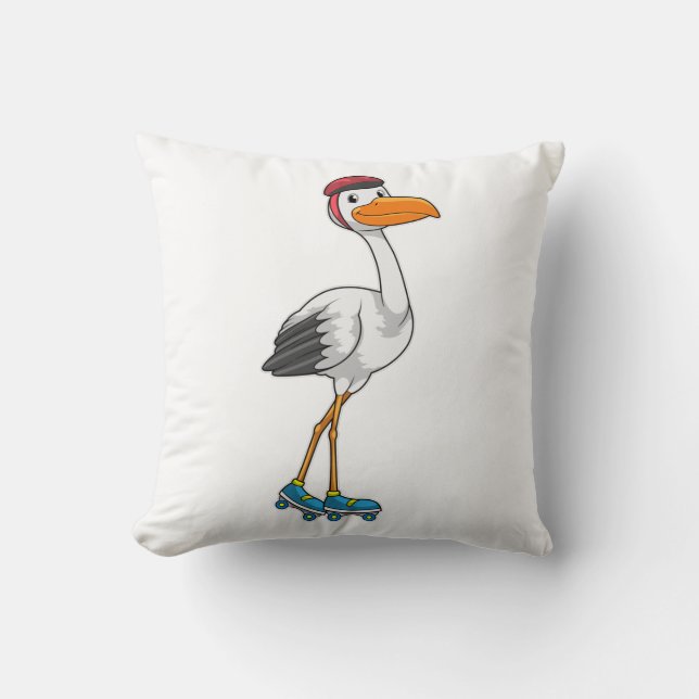 Coussin Stork en Patinage en ligne avec Roller skates (Recto)
