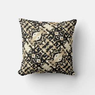 Coussin Strange mirrored beige and black, some clear fund