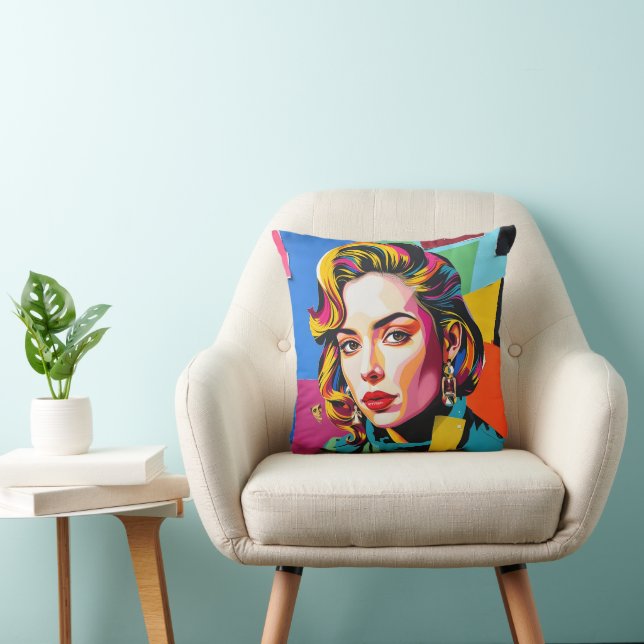 Coussin « Strasha » - Dream Collage Pop Brillant (Chaise)