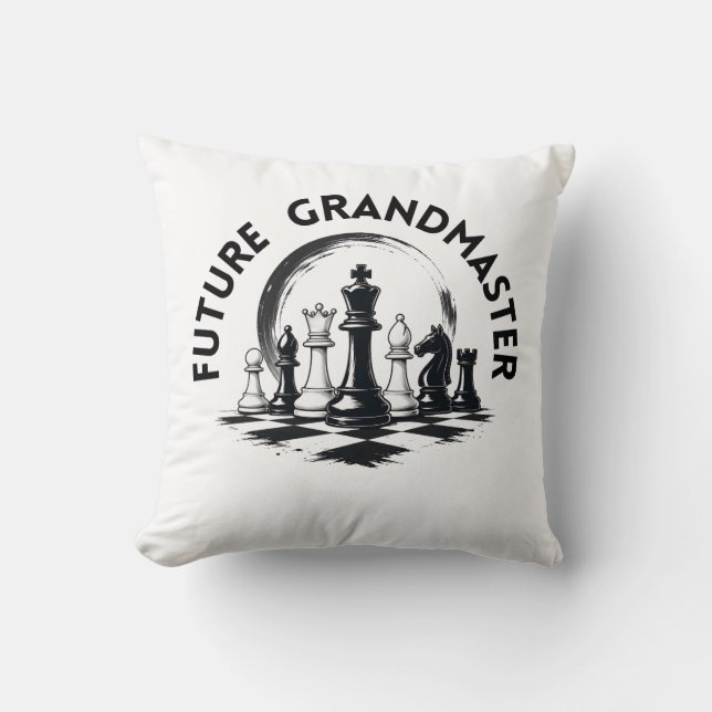 Coussin Stratégie d'échecs classique Roi d'échecs Design (Recto)