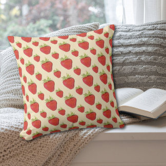 Coussin Strawberry Pattern 