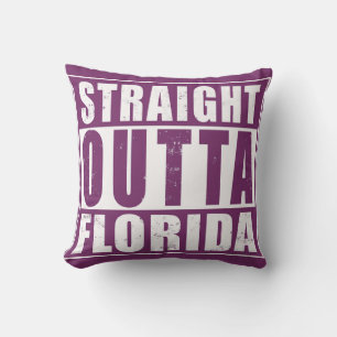 Coussin Stright Outta Florida Word Art