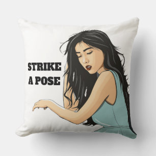 COUSSIN "STRIKE A POSE" DAME ASIATIQUE