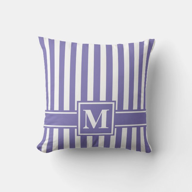 Coussin Stripe avec monogram (Recto)