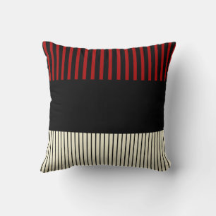 Coussin Stripes Color Pop - Rouge & Crème