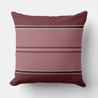 Coussin Stripes d'aubergines et de Roses
