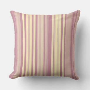 Coussin Stripes Plum pâle et Blé