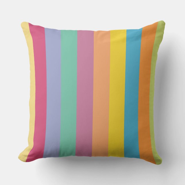 Coussin Stripes printanières animées (Recto)