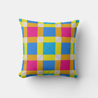 Coussin Stripes sans fil multicolore Art Design Abstrait