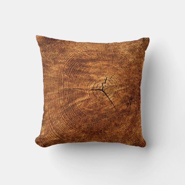 Coussin Structure annuelle de la texture des arbres des an (Recto)