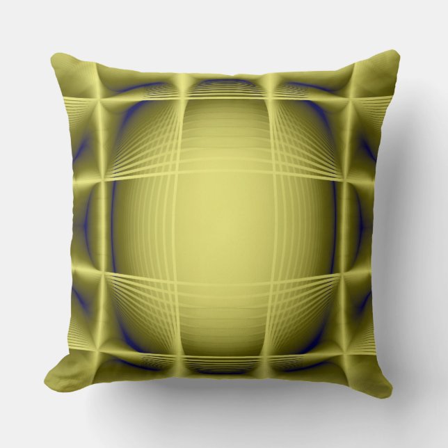 Coussin Structure géométrique jaune (Recto)