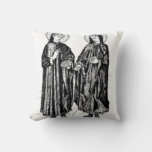 Coussin Sts. Côme et Damien Saints patrons de la santé (Recto)