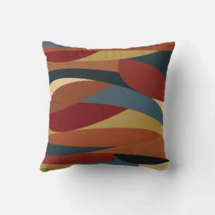 Coussin Style Abstrait de Verre Coloré Géométrique Opaque