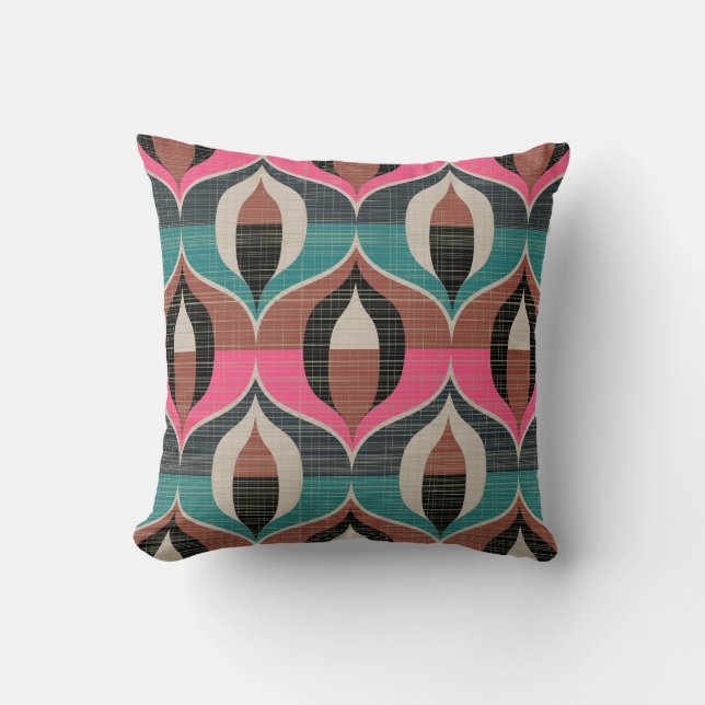 Coussin Style années 60 rétro Motif sans couture (Recto)