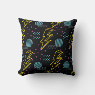 Coussin Style années 90 : motif abstrait coloré