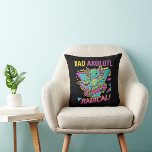 Coussin Style Axolotl Vintage 90 néon Skateboard Rad