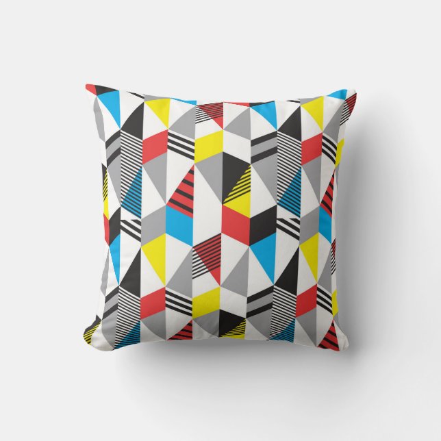 Coussin Style Bauhaus rétro : Abstrait sans couture (Recto)