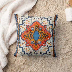 Coussin Style bohème kilim marocain