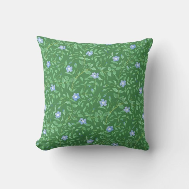 Coussin Style campagnard vert-foncé bleu de bigorneau (Recto)