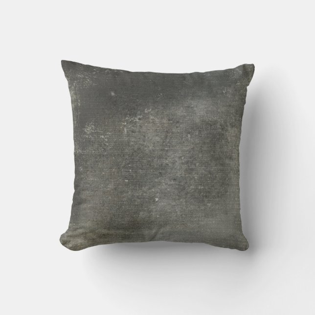 Coussin Style ciment gris foncé Faux Industriels (Recto)