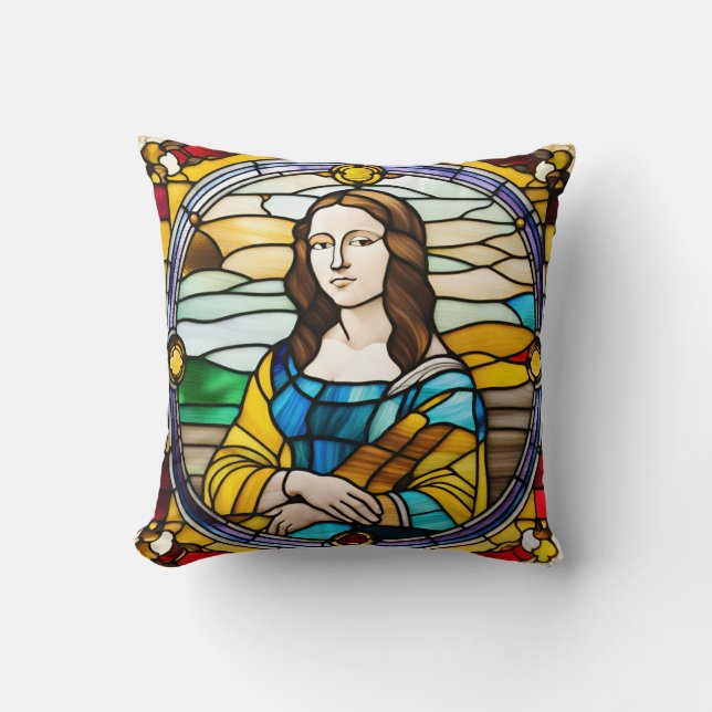 Coussin Style d'art Monalisa en verre (Recto)
