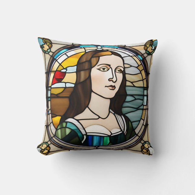 Coussin Style d'art Monalisa en verre (Recto)