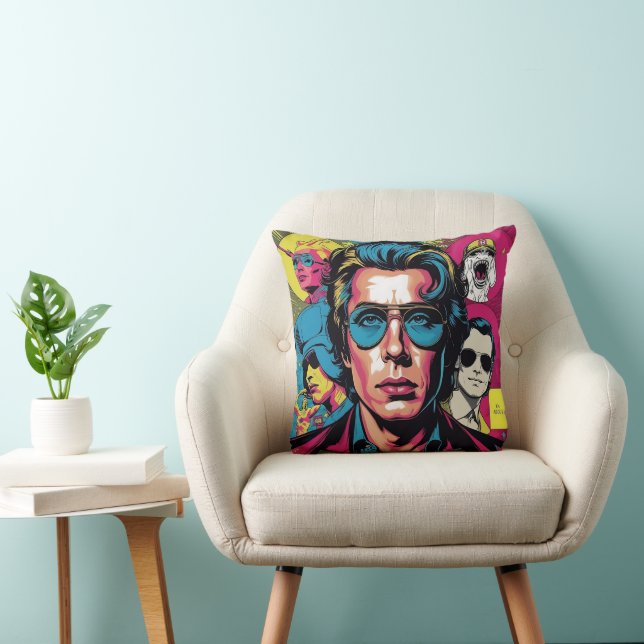 Coussin Style d'art numérique (Chaise)
