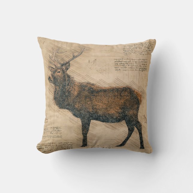 Coussin Style DaVinci Vintage Elk (Recto)