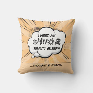 Coussin Style de bande dessinée personnalisé