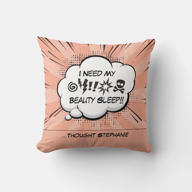 Coussin Style de bande dessinée personnalisée (Recto)