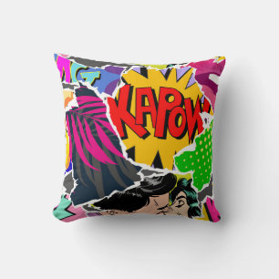 Coussin Style de bande dessinée pop art motif sans couture