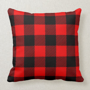 Coussin Style de bûcheron - tissu rouge + vos idées