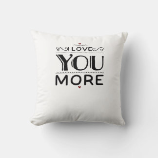 Coussin Style de conception artistique « Je t'aime plus »