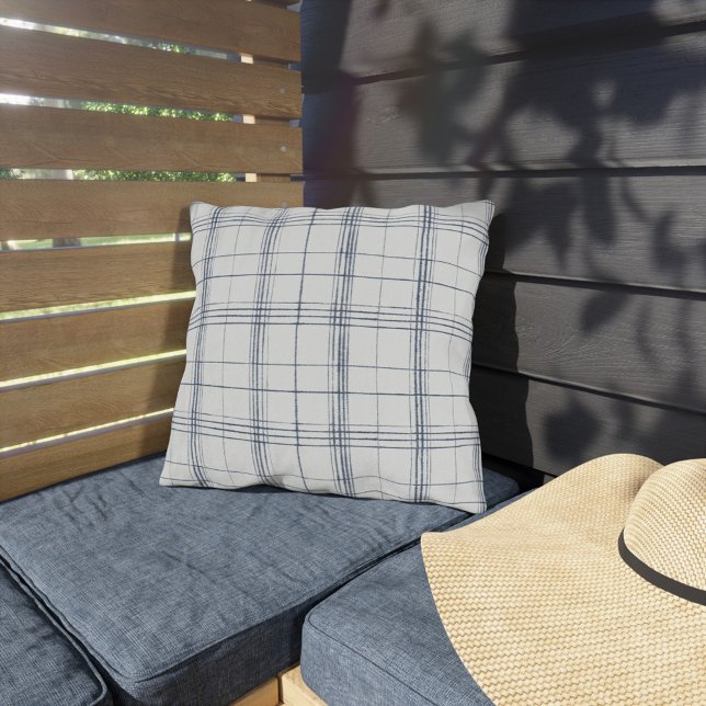 Coussin Style de décoration de campagne marine et blanche (Créateur téléchargé)