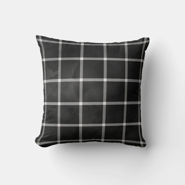 Coussin Style de ferme noir et blanc (Recto)