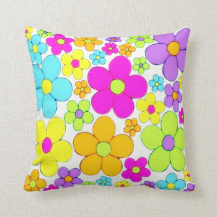Coussin style de fleur des années 1970
