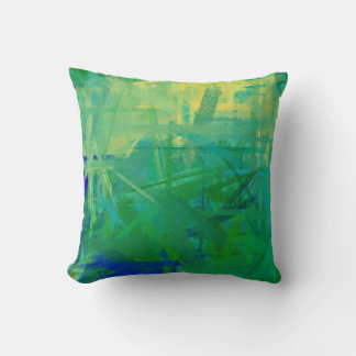 Coussin Style de peinture Abstrait vert 2