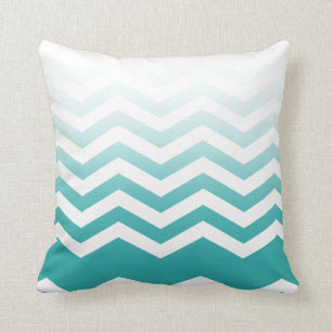 Coussin Style d'Ombre Chevron ! sarcelle d'hiver