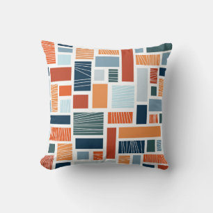 Coussin Style géométrique coloré du milieu du siècle