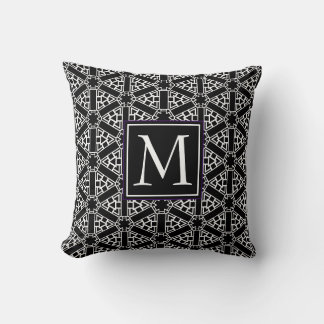 Coussin Style géométrique noir et blanc