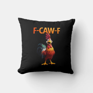 Coussin Style gothique vintage de poulet F Caw F drôle