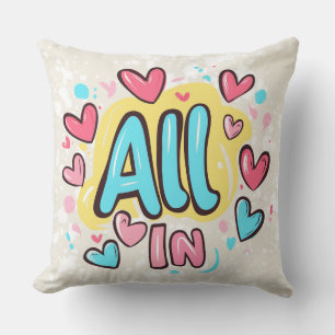Coussin Style Graffiti "All In"