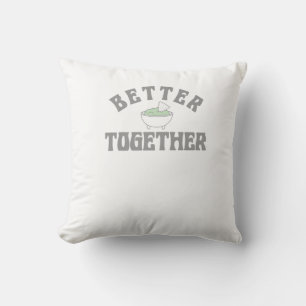 Coussin Style graphique du texte Chips Guac Food Better To