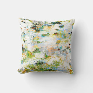 Coussin Style grunge vert design graphique d'art abstrait